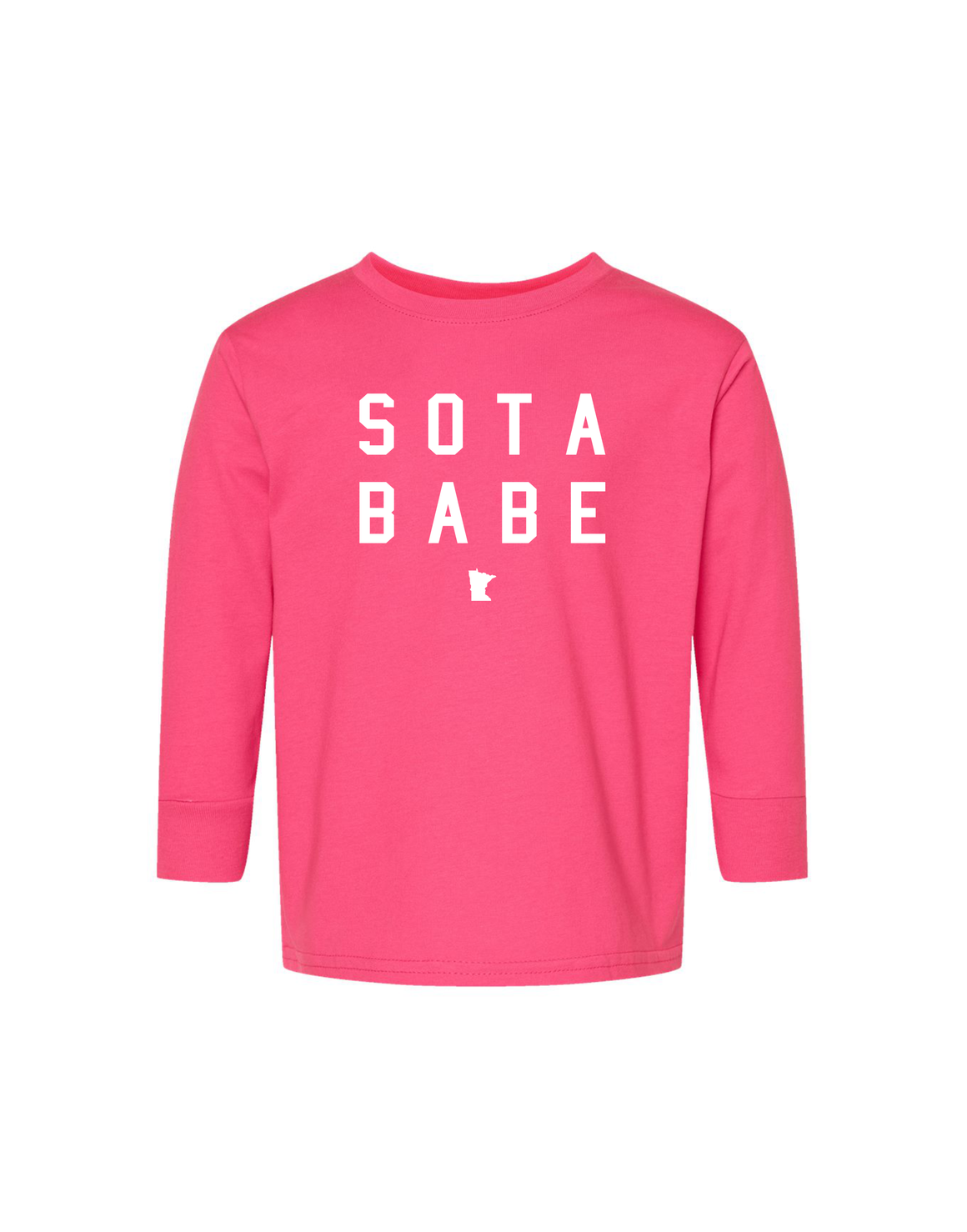 Toddler SOTA BABE Long Sleeve [pink] - Northern Print Co.
