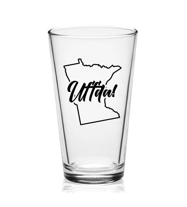 Uffda Pint Glass - Northern Print Co.