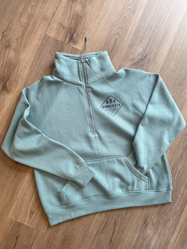 North Star Loon Zip [sage] - Northern Print Co.