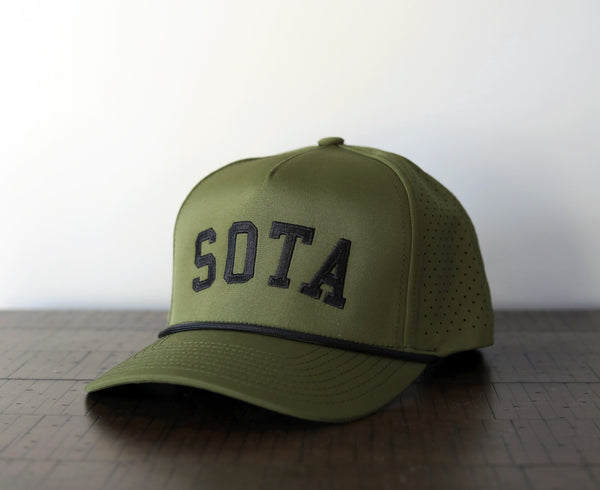 Weekender Rope Snapback [Olive/Black] - Northern Print Co.