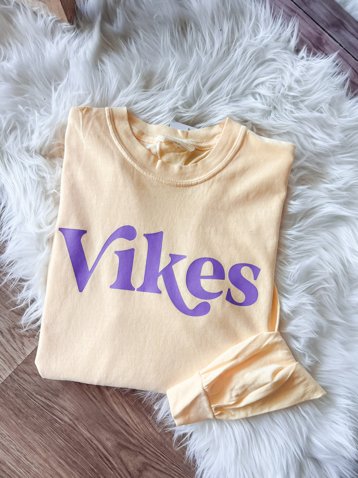 Retro Vikes Long Sleeve [butter] - Northern Print Co.