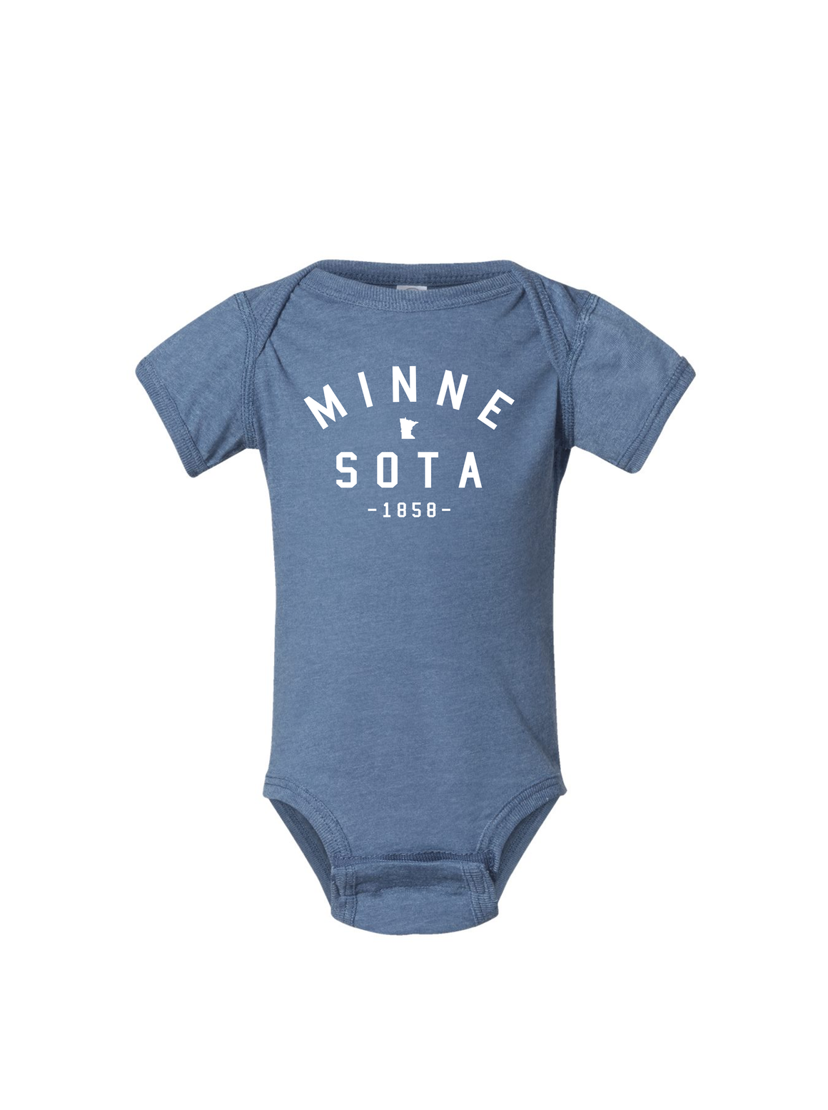 MN Onesie [heather indigo] - Northern Print Co.