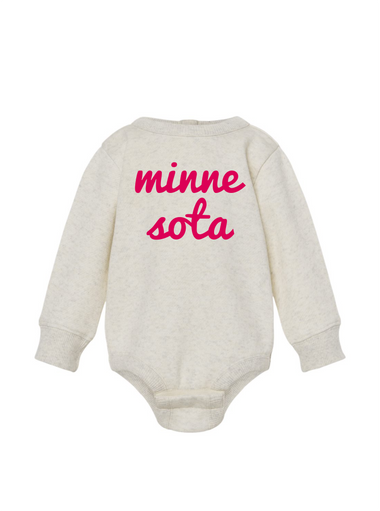 MN Fleece Onesie [natural heather] - Northern Print Co.