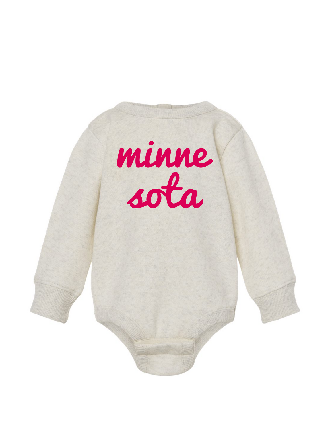 MN Fleece Onesie [natural heather] - Northern Print Co.