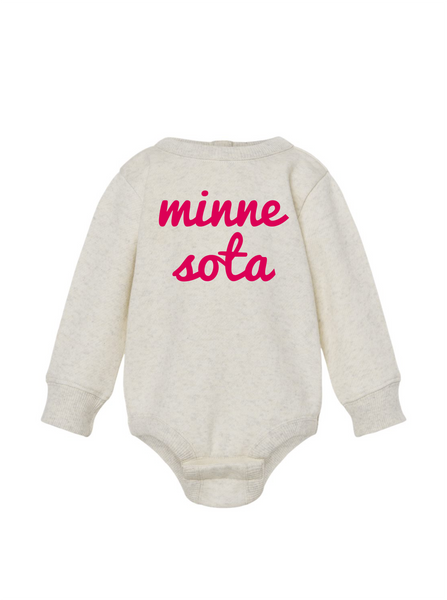 MN Fleece Onesie [natural heather] - Northern Print Co.