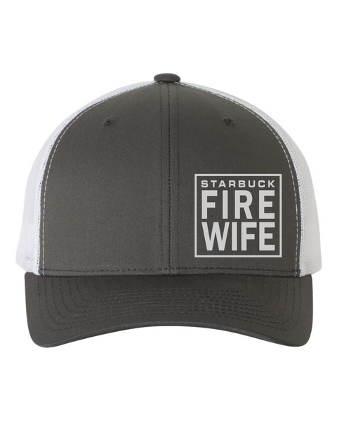 Fire Wife Hat [Charcoal/White] - Northern Print Co.