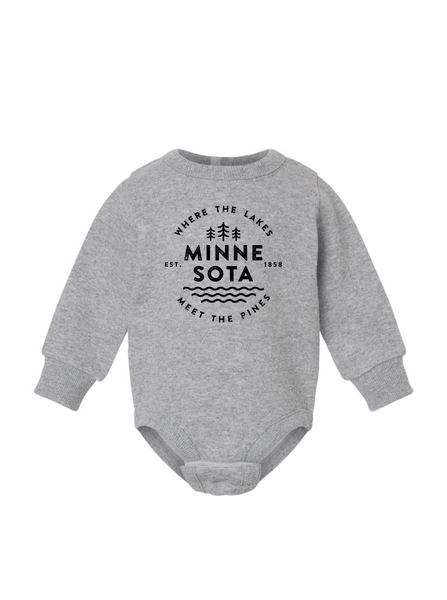 MN Fleece Onesie [heather] - Northern Print Co.