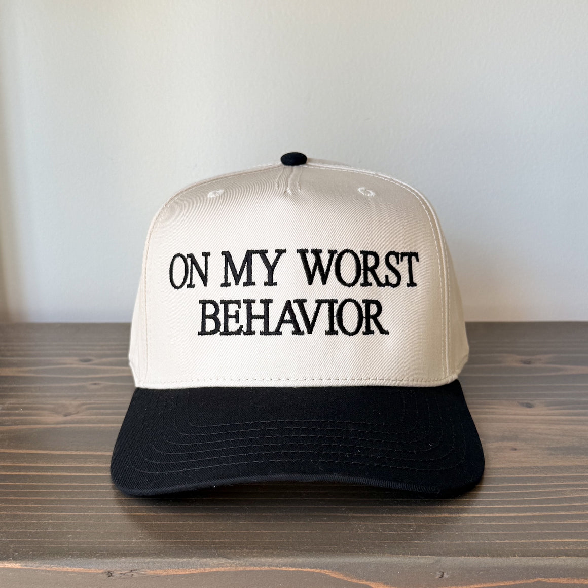 On My Worst Behavior Trucker Hat