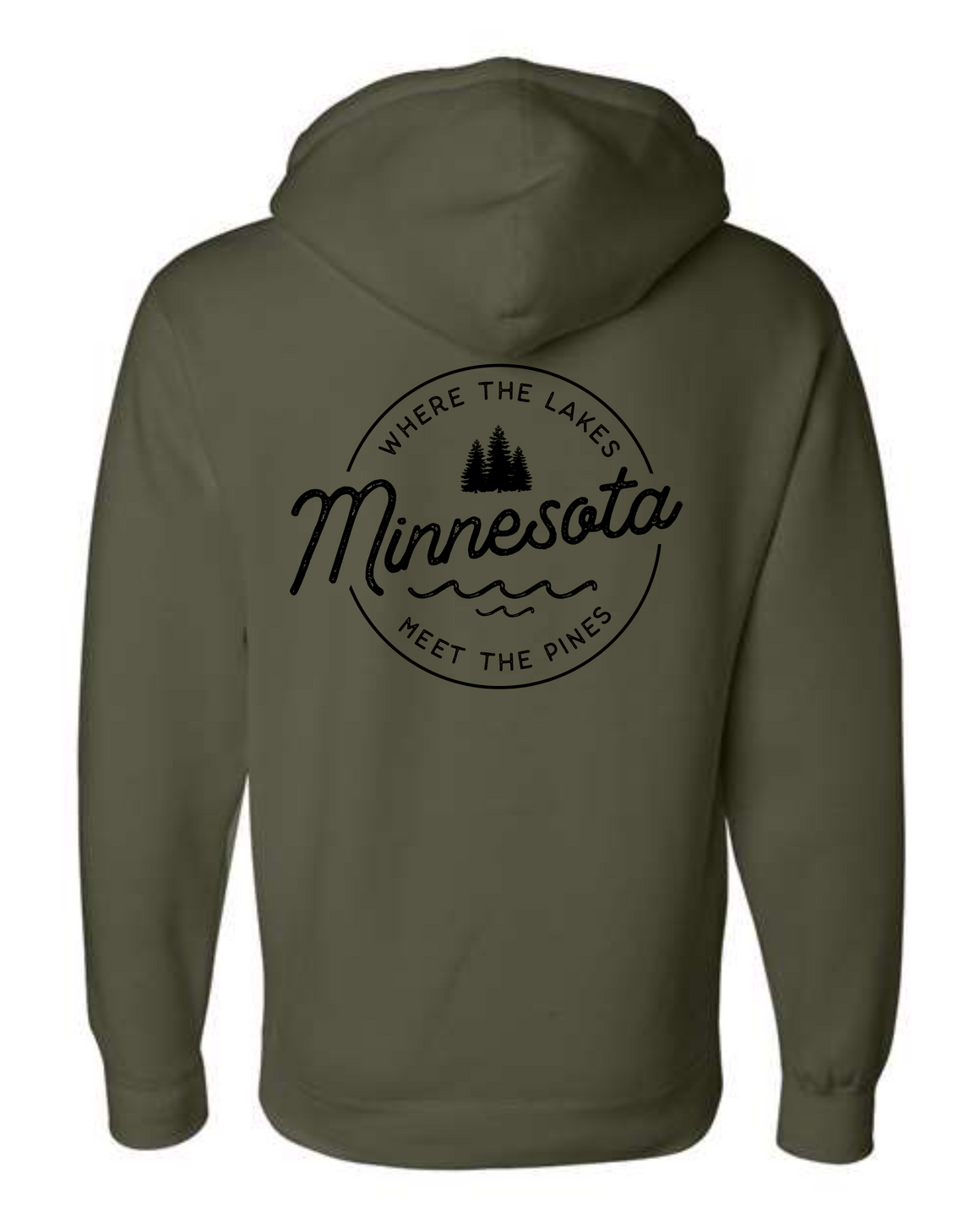 Iron Range Hoodie [olive] - Northern Print Co.