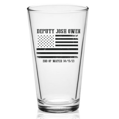 Deputy Josh Owen Pint Glass - Northern Print Co.