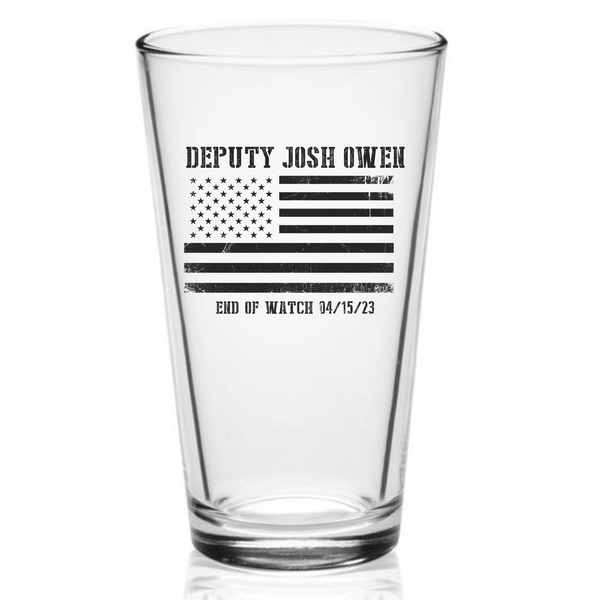 Deputy Josh Owen Pint Glass - Northern Print Co.