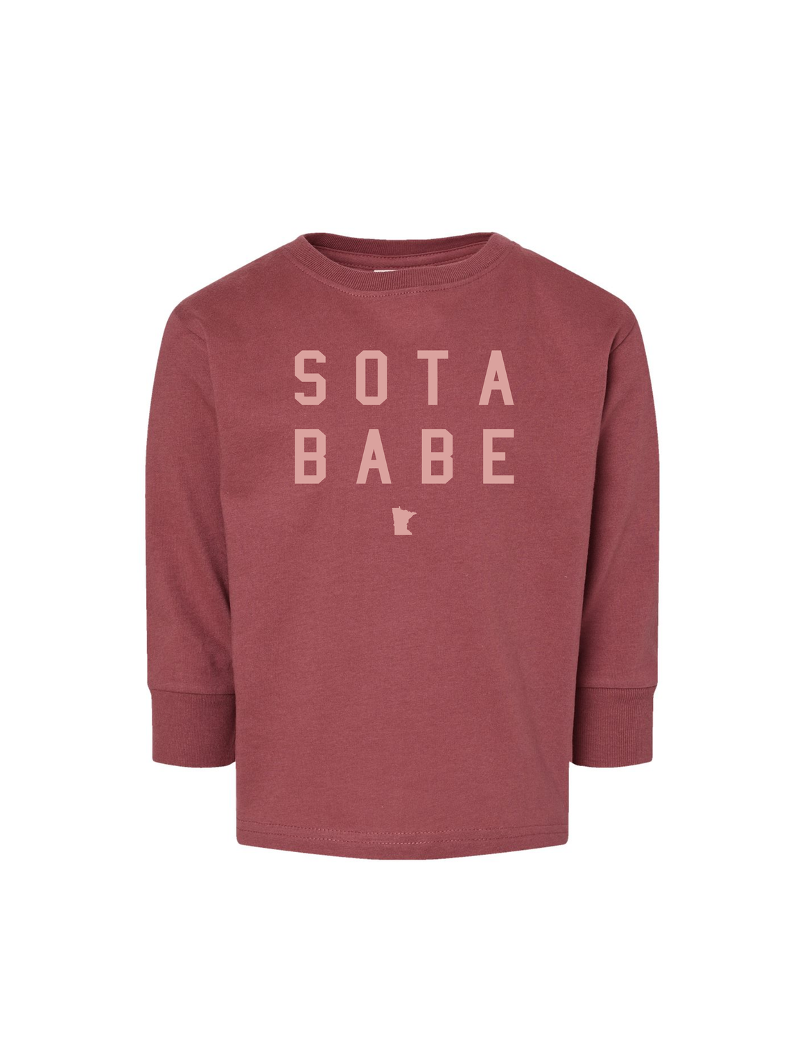 Toddler Sota Babe Long Sleeve [mauve] - Northern Print Co.