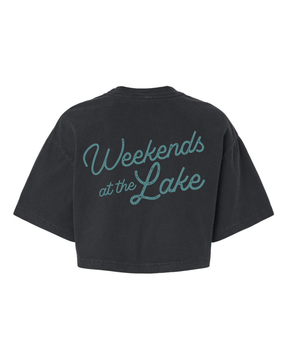 Women's Washed Up Crop [washed black] - Northern Print Co.