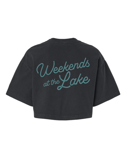 Women's Washed Up Crop [washed black] - Northern Print Co.