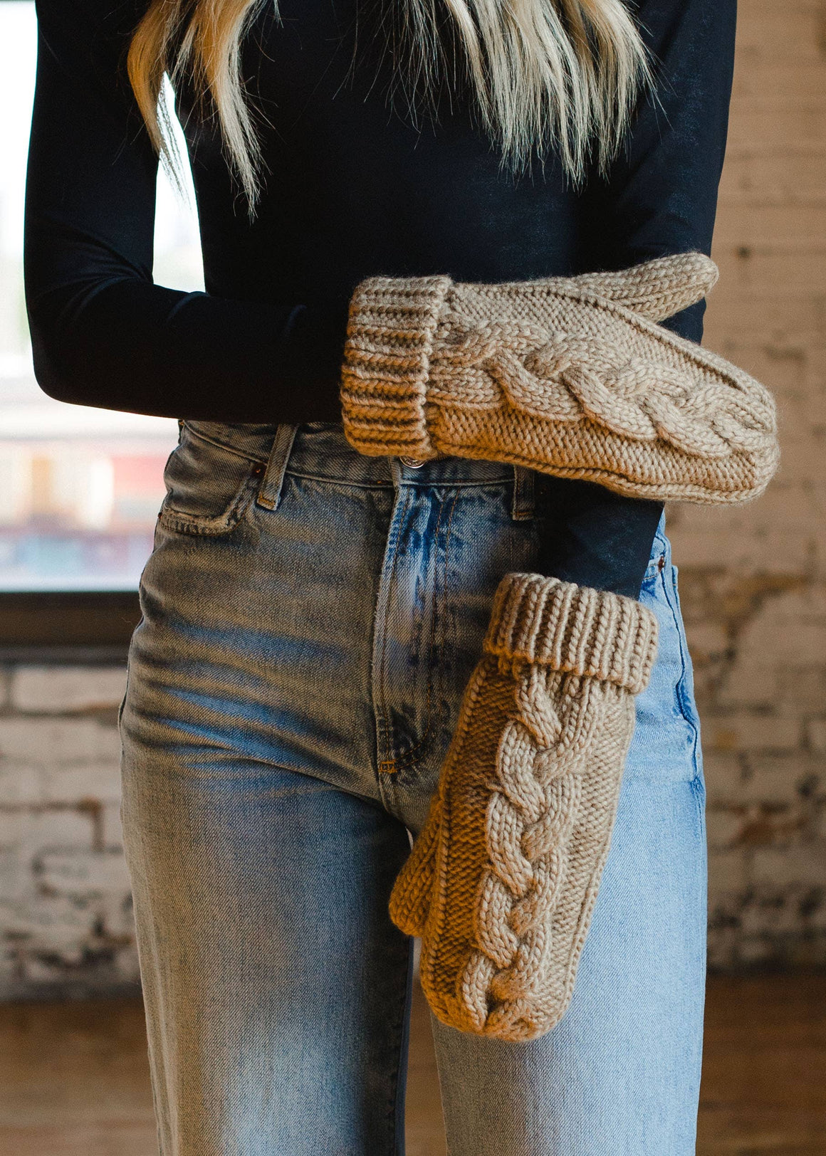 Cable Knit Mittens - Northern Print Co.