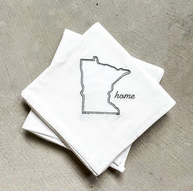 MN Outline Flour Sack Towel - Northern Print Co.