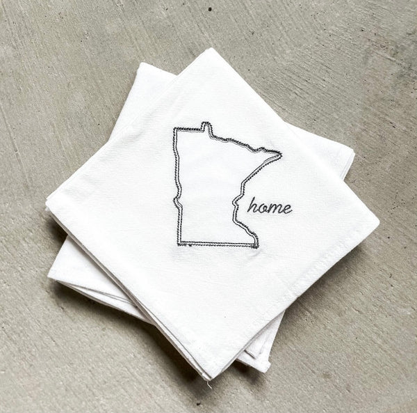 MN Outline Flour Sack Towel - Northern Print Co.